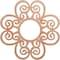 Ekena Millwork Cohen Wood Fretwork Pierced Ceiling Medallion, Cherry, 16"OD x 5 1/2"ID x 1/4"T CMWP16X16X0250COCH - alternate 1